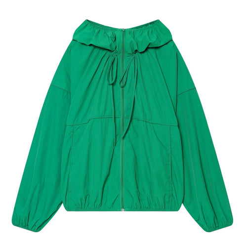 Damen Leichte Kapuzenjacke im Oversize‑Look mit Kordelzug und Gummbund Nord Taschen