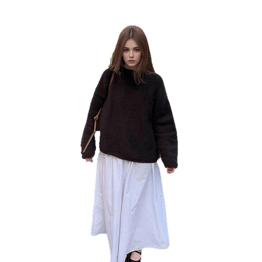 Damen Denim-Midirock mit hoher Taille, Frontschlitz und geradem Schnitt Nord Taschen