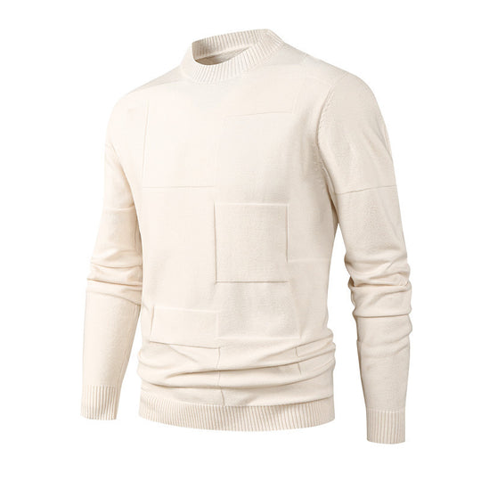 Herren Modischer Strickpullover mit Rundhalsausschnitt Nord Taschen