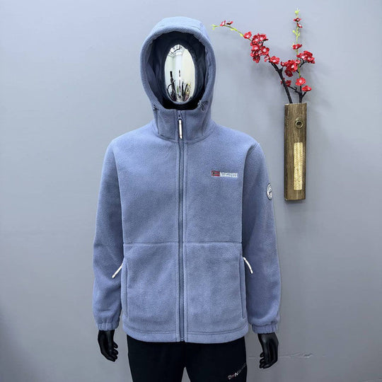 Herren Fleece-Kapuzenjacke mit windabweisender Oberfläche und Reißverschlusstaschen Nord Taschen