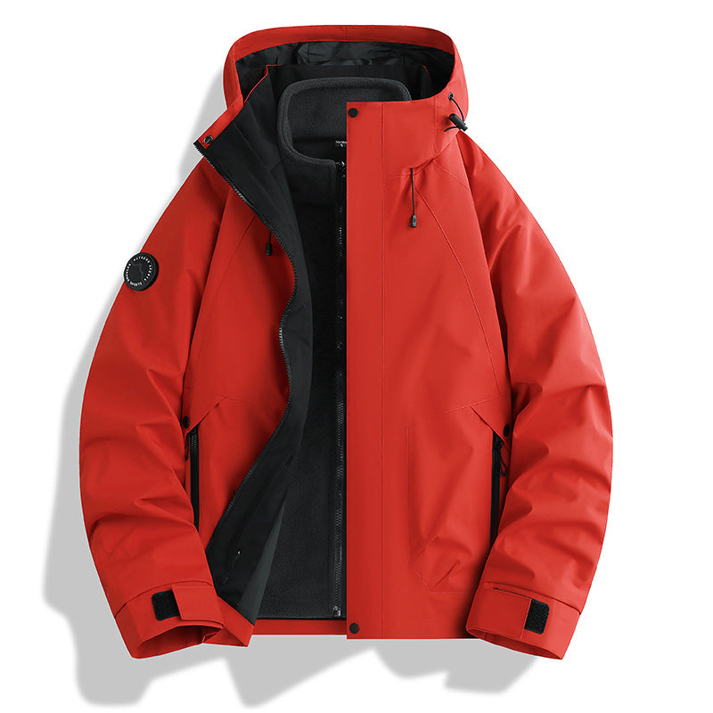 Herren wasserdichte Softshelljacke mit Kapuze und Fleece-Innenfutter Nord Taschen