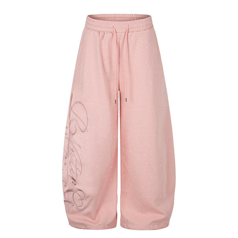 Damen Extraweite Palazzo-Sweathose mit Komfortbund und Glitzer-Detail Nord Taschen