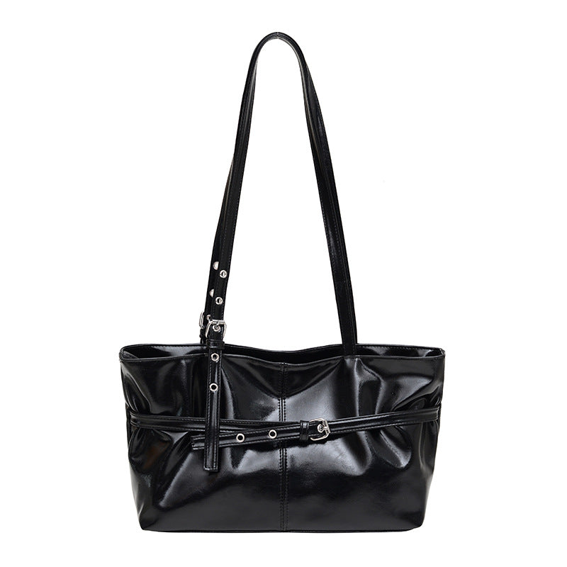 Damen elegante Handtasche mit glänzender Oberfläche Nord Taschen