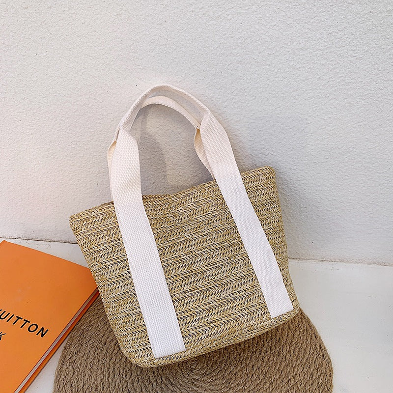 Damen praktische und stilvolle Strohtasche Nord Taschen