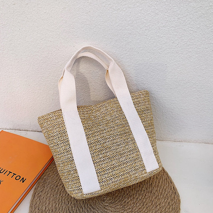 Damen praktische und stilvolle Strohtasche Nord Taschen