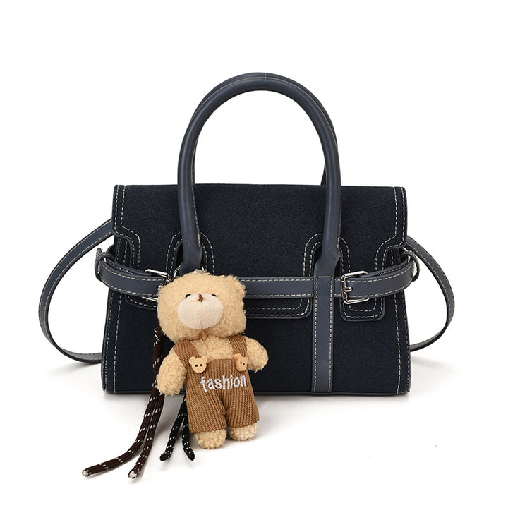 Damen elegante Handtasche mit Bärenanhänger Nord Taschen