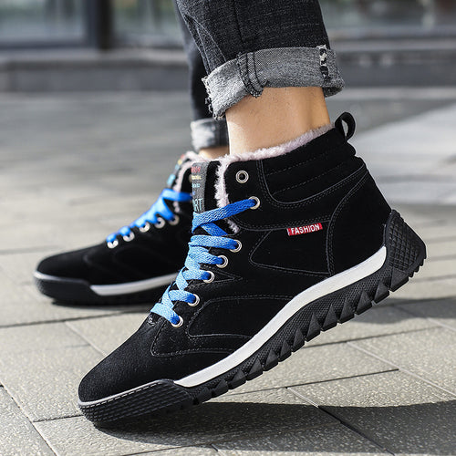Damen Gefütterter knöchelhoher Winter Sneaker mit Teddyfutter und rutschfester Profilsohle Nord Taschen