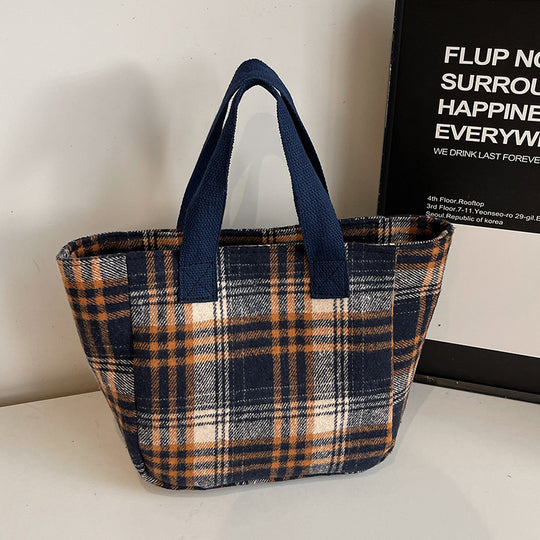 Damen Einkauftasche mit dezentem Karo-Design Nord Taschen