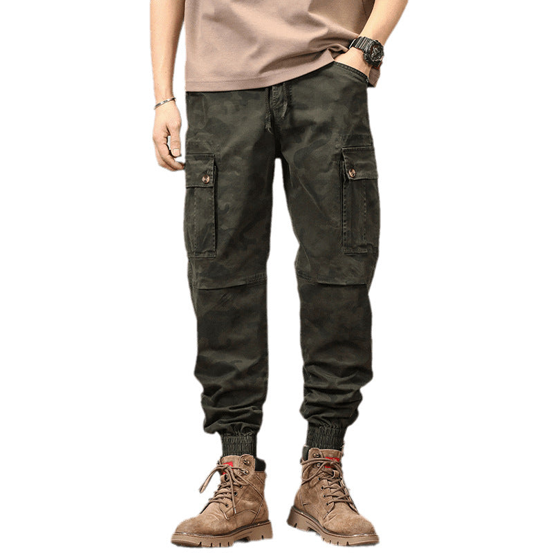 Herren taktische Cargojoggerhose im Camouflage‑Look mit Tunnelzugbund, verstärkten Knien und Bündchenabschlüssen Nord Taschen
