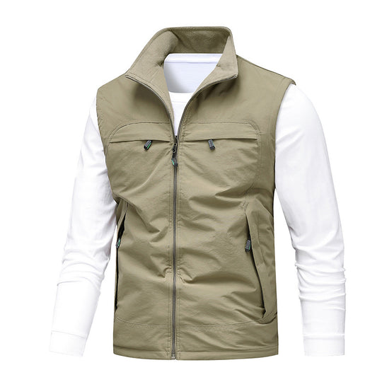 Herren Atmungsaktive Photografen-Utility‑Weste mit Mesh‑Innenfutter und Mehrfach‑Taschen Nord Taschen