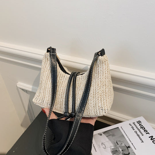 Damen Umhängetasche aus geflochtenem Material mit verstellbarem Trageriemen Nord Taschen