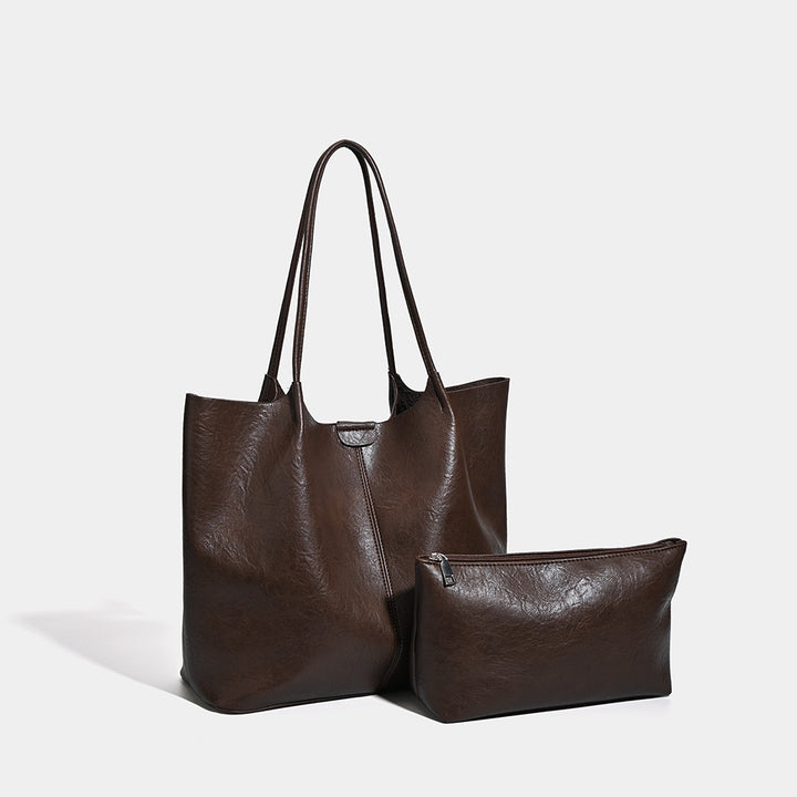 Damen Shopper-Tasche mit feiner strukturierter Oberfläche und edlen Lederakzenten Nord Taschen