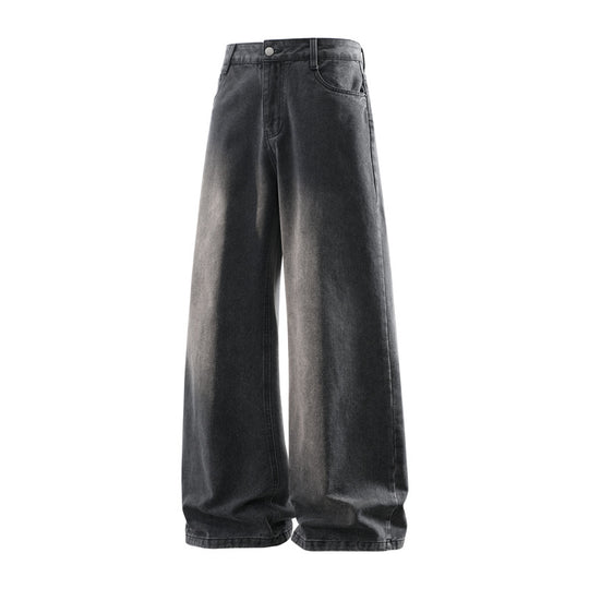 Damen Weite hochtaillierte Baggy-Jeans im Vintage-Look mit extra weitem Bein Nord Taschen