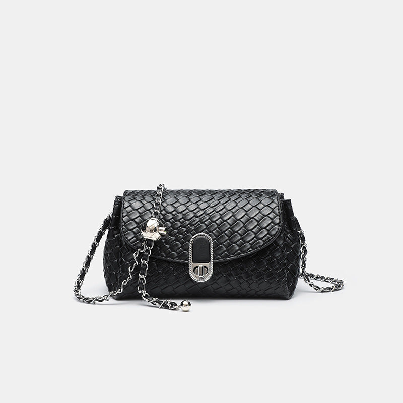 Damen Clutch-Tasche mit geflochtenem Design und verzierter Kette Nord Taschen