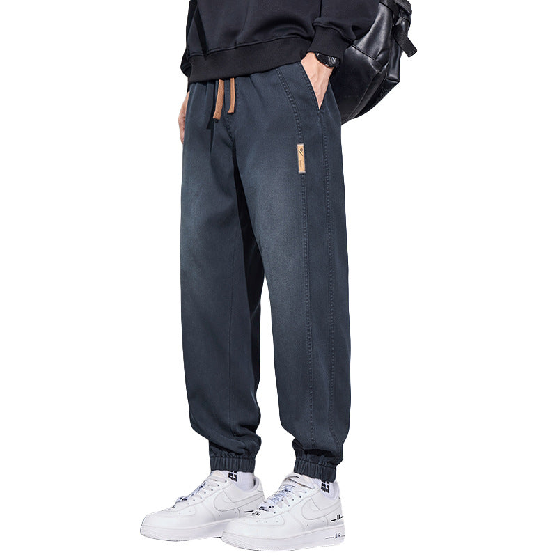 Herren Relaxed-Fit Jogginghose im Denim‑Look mit elastischem Bund, Tunnelzug und geripptem Beinabschluss Nord Taschen