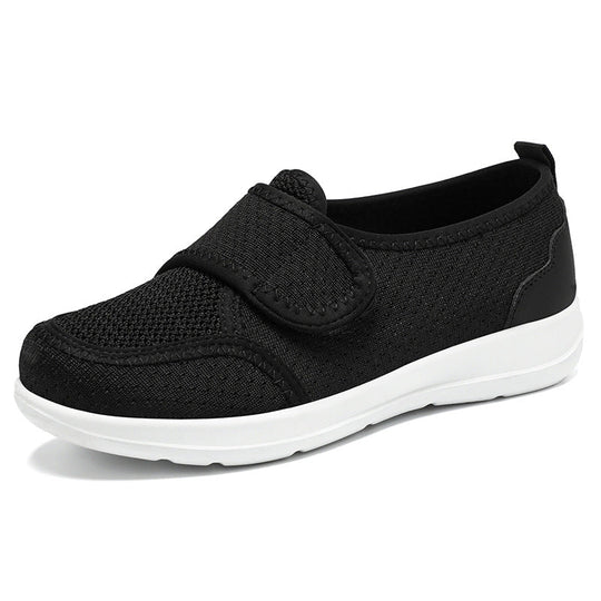 Damen Bequeme Slip-On Sneakers mit verstellbarem Klettverschluss und atmungsaktiver Obermaterial