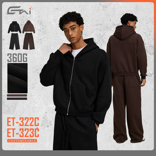 Damen Zweiteiliges Lounge-Set mit Cropped Kapuzen-Zipjacke und weiter hochgeschnittener Sweathose Nord Taschen