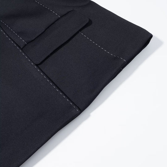 Damen Doppelreihiger Blazer mit dekorativen Ziernähten und Pattentaschen Nord Taschen