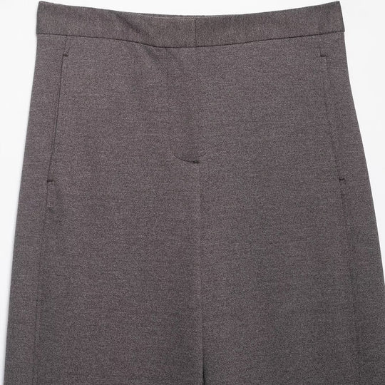 Damen Zweiteiliges Set aus Cropped-Boxy-Jacke mit Stehkragen und hochtaillierter weiter Hose Nord Taschen