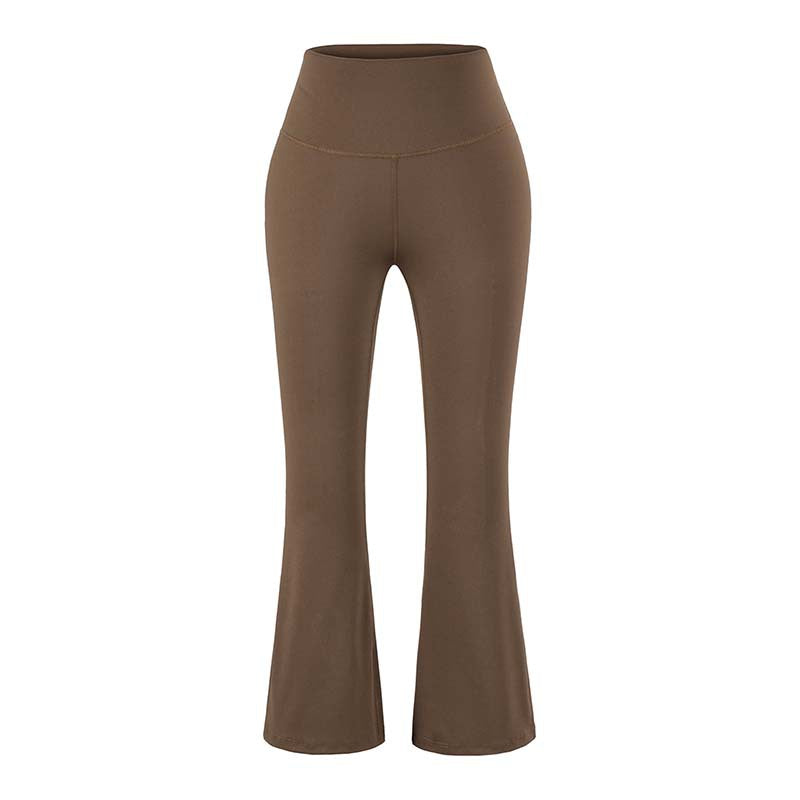Damen High‑Waist Yoga-Flarehose mit ausgestelltem Schlag und Komfortbund Nord Taschen
