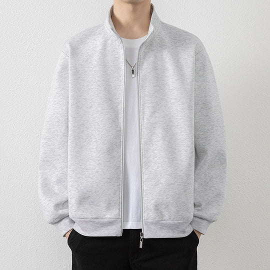 Herren Minimalistische Zip‑Blousonjacke aus technischem Stretchmaterial mit Stehkragen Nord Taschen