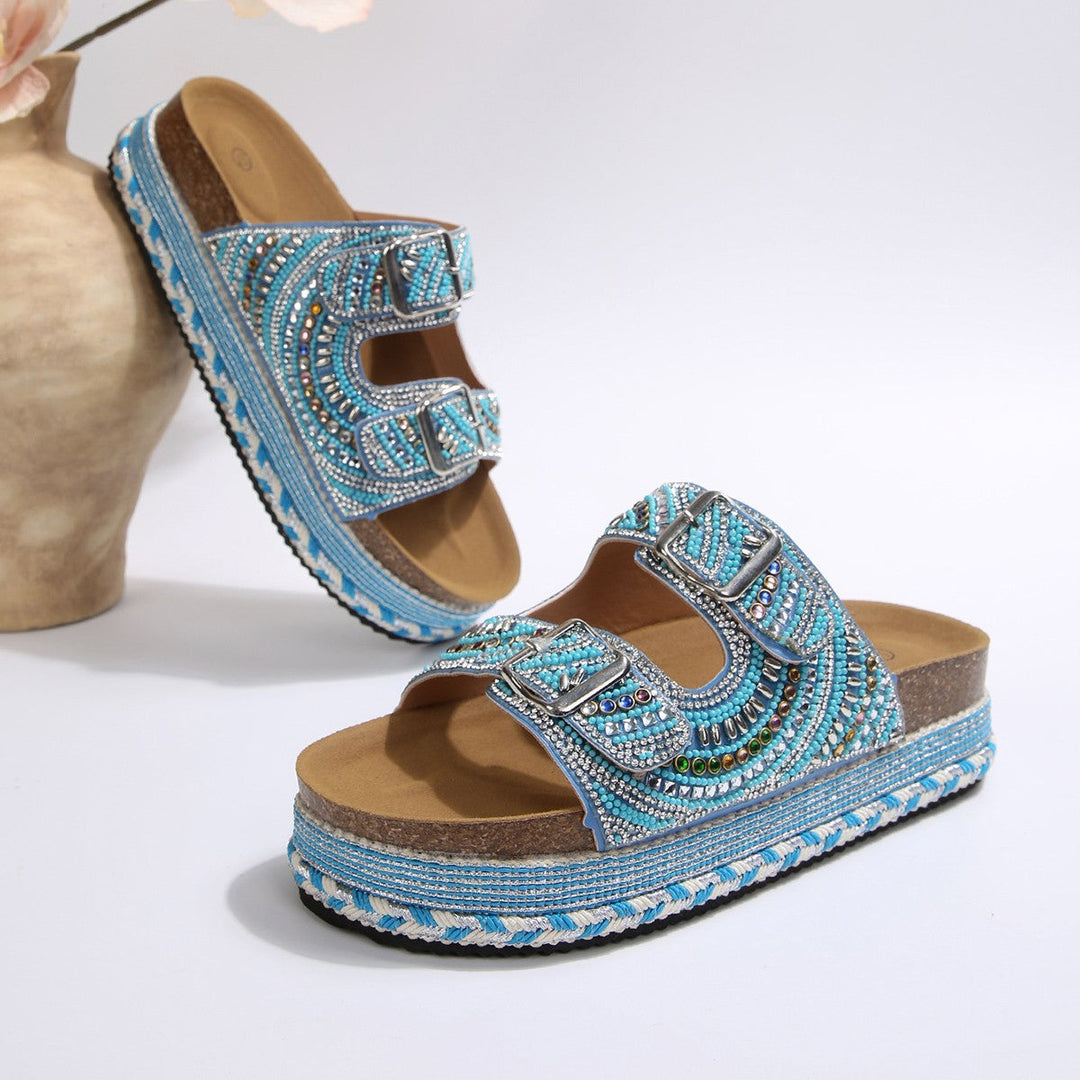 Damen modNord Taschenewusste Clogs mit glitzerndem Riemendesign und komfortablem Fußbett Nord Taschen