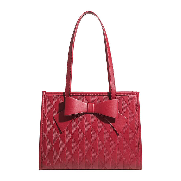 Damen Handtasche mit eleganter Diamantsteppung und dekorativem Schleifenakzent Nord Taschen
