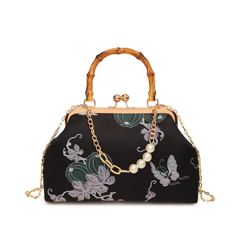 Damen elegante Handtasche mit ästhetischem Blumendesign Nord Taschen