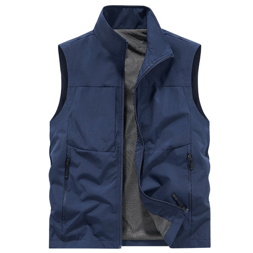 Herren Leichte Outdoor-Utilityweste mit Mesh‑Futter, windabweisender Microfaser und sicheren Reißverschlusstaschen Nord Taschen