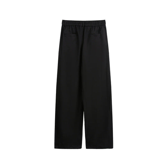 Damen Lockerweite Palazzo‑Hose mit elastischem Bund, Bundfalten und geradem Bein Nord Taschen