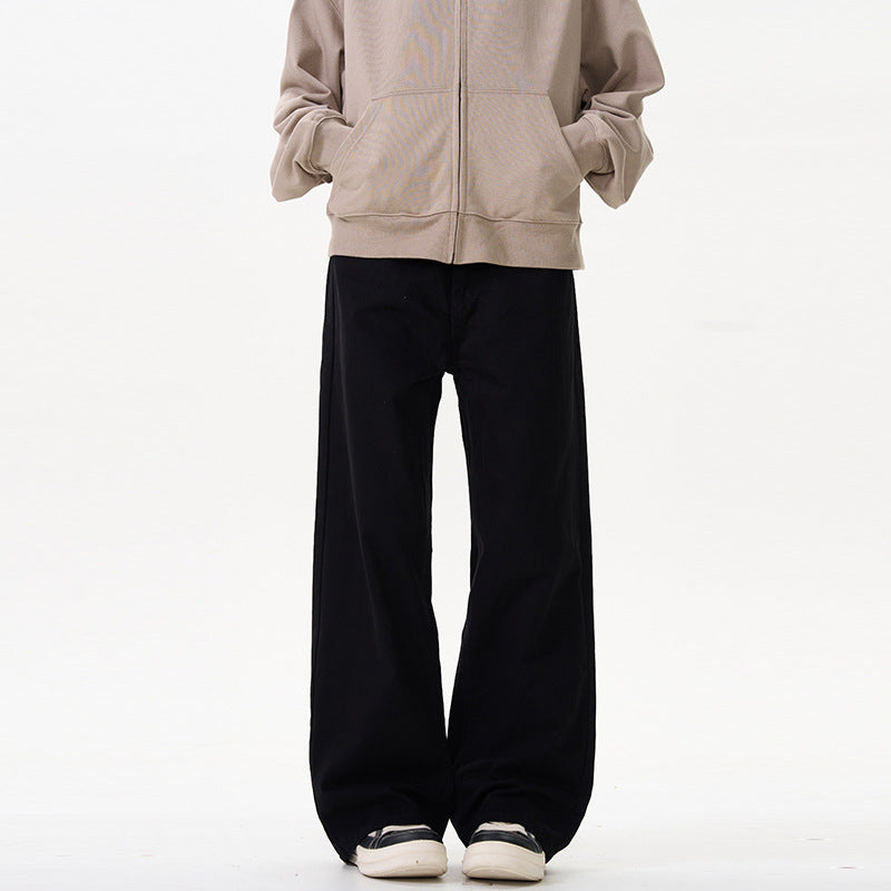 Unisex Weit geschnittene Chinohose mit tiefem Schritt und lässigem Bund Nord Taschen