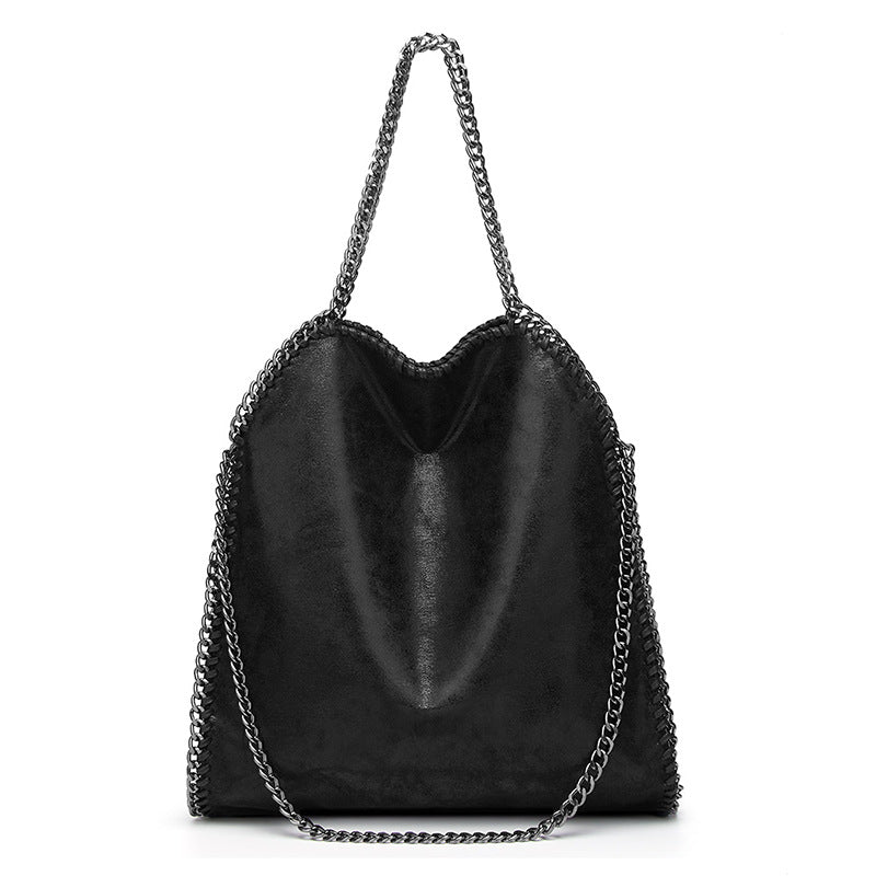 Damen Hobo-Tasche aus hochwertigem Kunstleder mit modischen Kettenakzenten Nord Taschen