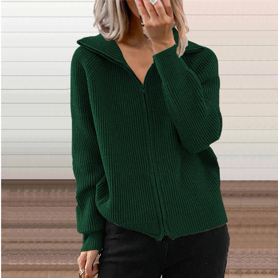 Damen Modische Strickjacke mit Kapuze Nord Taschen