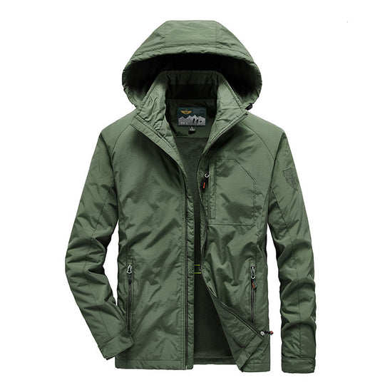 Herren Tech‑Hoodie‑Parka mit Mikrofleece‑Innenlage und verdeckten Reißverschlüssen Nord Taschen