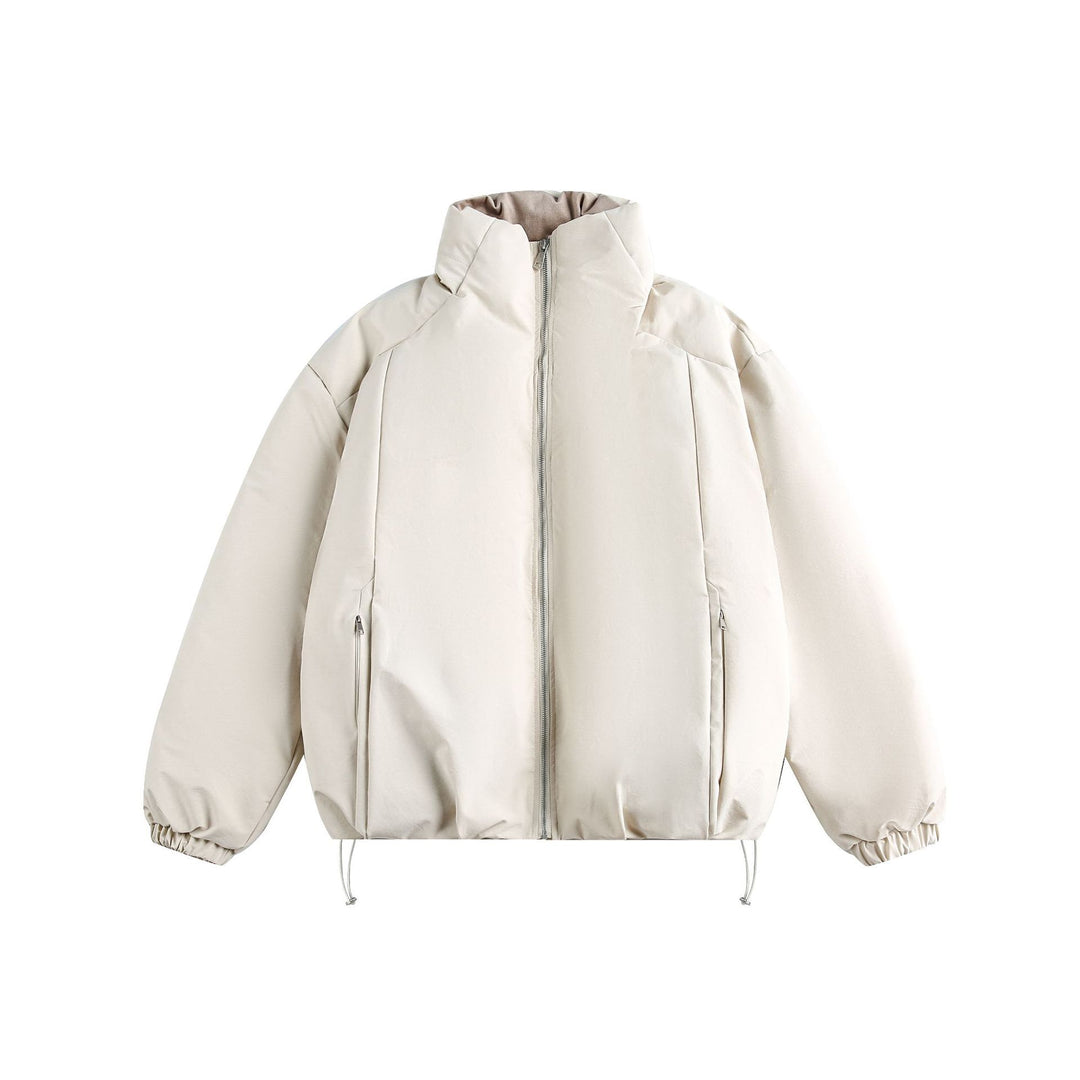 Herren Kurzparka mit hohem Stehkragen, wattierter Thermoisolierung und Kordelzug Nord Taschen