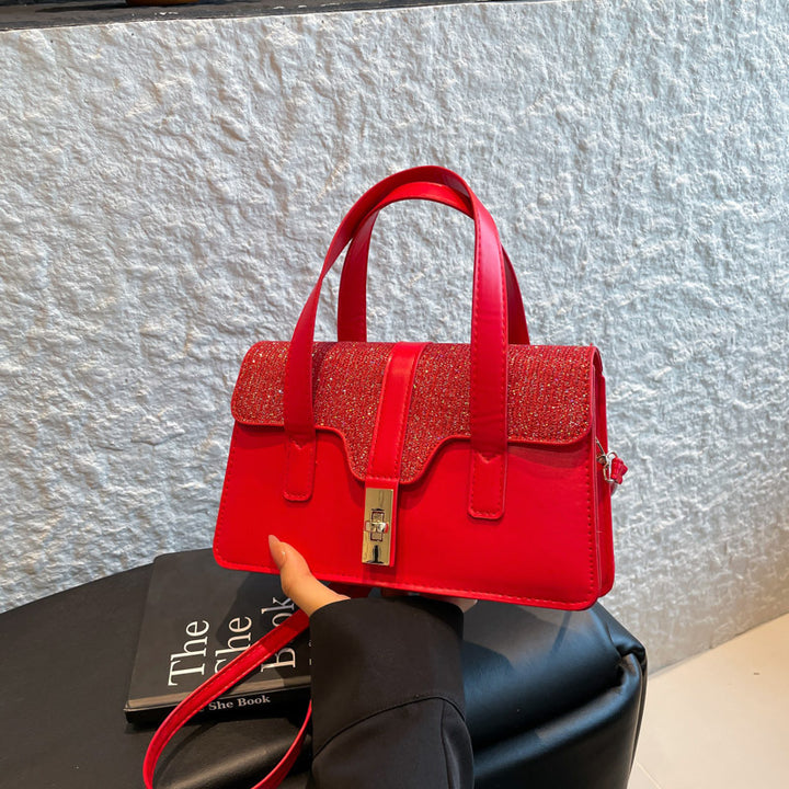 Damen elegante Handtasche mit funkelndem Obermaterial Nord Taschen