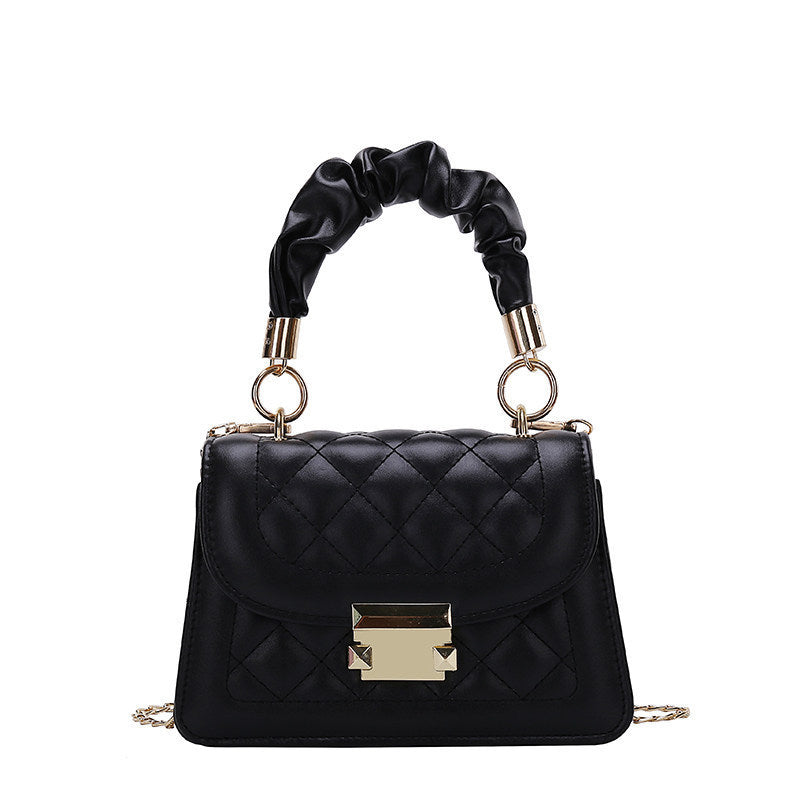 Damen elegante Kunstleder-Handtasche mit geflochtenem Tragegriff Nord Taschen