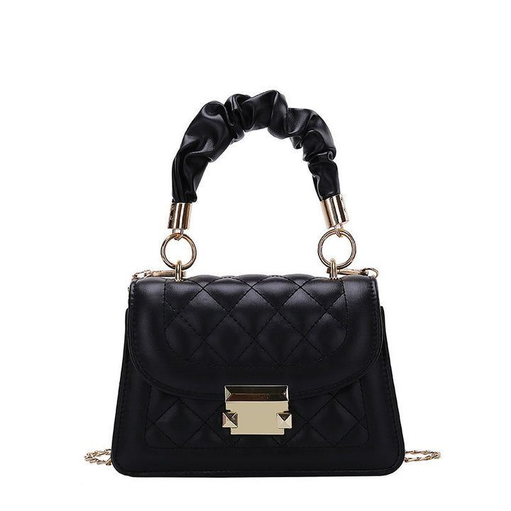 Damen elegante Kunstleder-Handtasche mit geflochtenem Tragegriff Nord Taschen