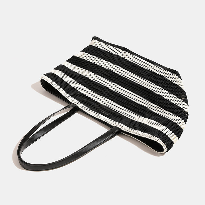 Damen Strandtasche mit praktischen Seitentaschen und stylischen Streifen Nord Taschen