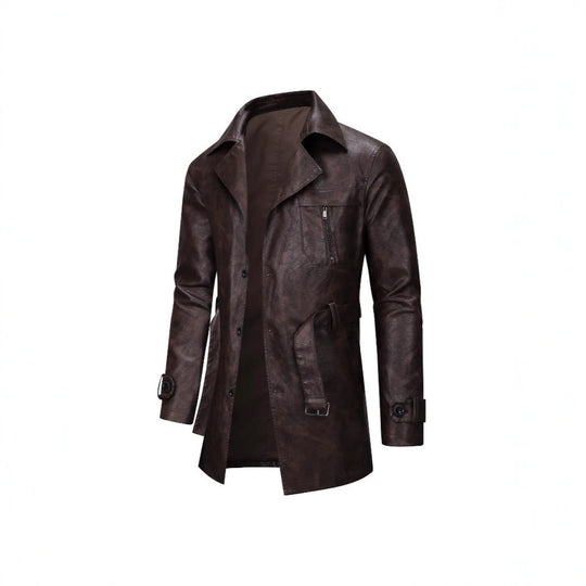 Herren Elegante Kunstlederjacke mit praktischen Taschen Nord Taschen