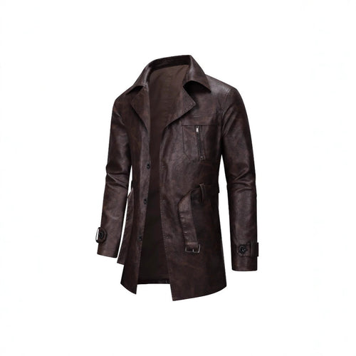 Herren Elegante Kunstlederjacke mit praktischen Taschen Nord Taschen