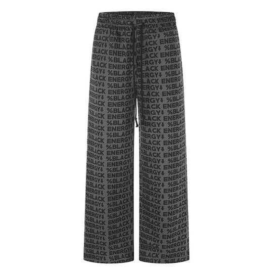Damen Weite Palazzo-Loungehose mit Tunnelzug, Allover-Logoprint und elastischem Komfortbund Nord Taschen