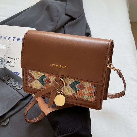 Damen Umhängetasche mit elegantem Knotenverschluss und floralem Muster Nord Taschen