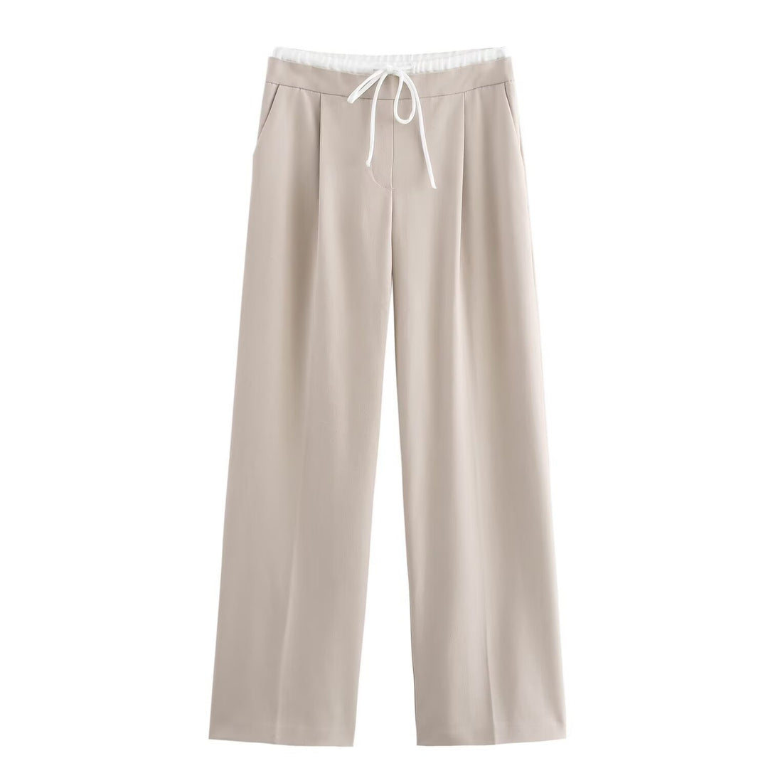 Damen 60+ weite Highwaist Palazzohose mit Tunnelzugbund und Bügelfalte Nord Taschen