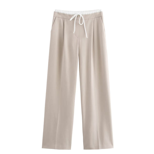 Damen 60+ weite Highwaist Palazzohose mit Tunnelzugbund und Bügelfalte Nord Taschen