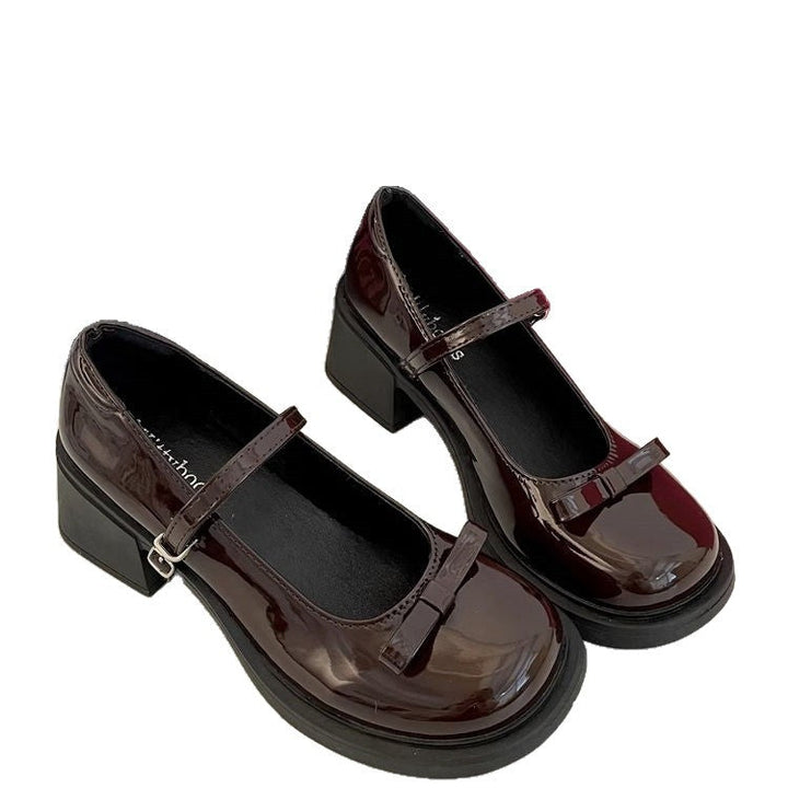 Damen Modische Mary Jane Pumps mit auffälliger Schnalle und bequemem Absatz