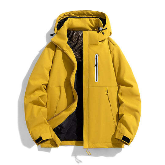 Herren wasserabweisende gesteppte Winterjacke mit Kapuze, thermischer Isolierung und reflektierender Brusttasche Nord Taschen