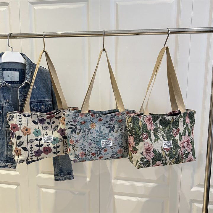 Damen Einkaufstasche mit floralem Design und robusten Trageriemen Nord Taschen