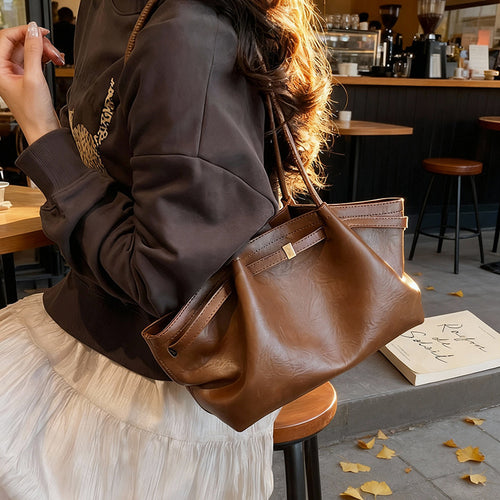 Damen Shopper Tasche aus hochwertigem Kunstleder mit innovativer Fächerstruktur Nord Taschen