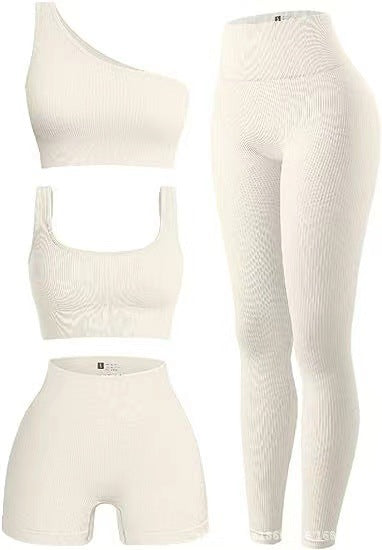 Damen Sportliches 3-teiliges Set mit trendigen Oberteilen und Leggings Nord Taschen